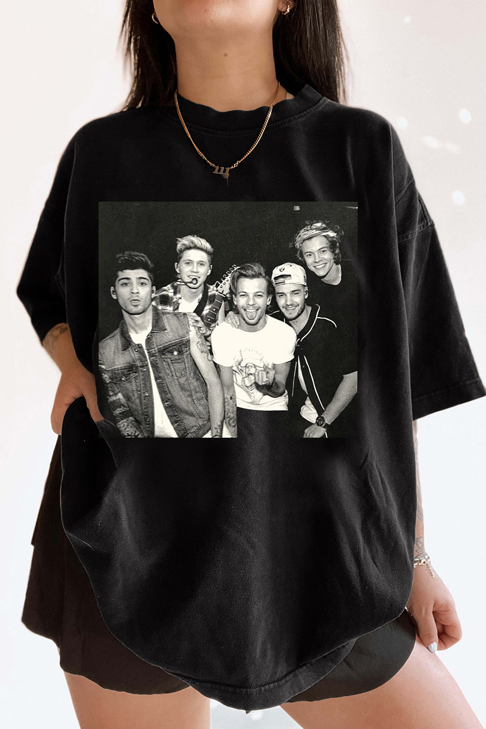 T-Shirt Retro One Merch, Shirt Retro One Direction World Tour For Women