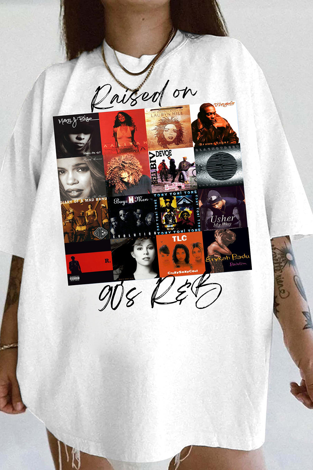 New T-Shirt Raised On Merch, Shirt Raised On 90’S R&B Album For Women