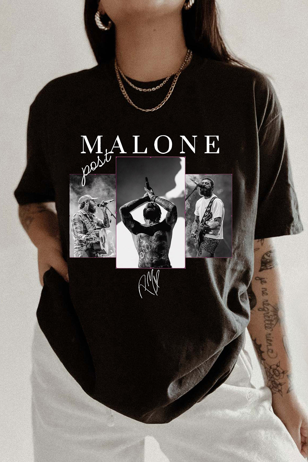 New T-Shirt Post Malone Merch, Shirt Post Malone Concert Rap Tour 2024 For Women