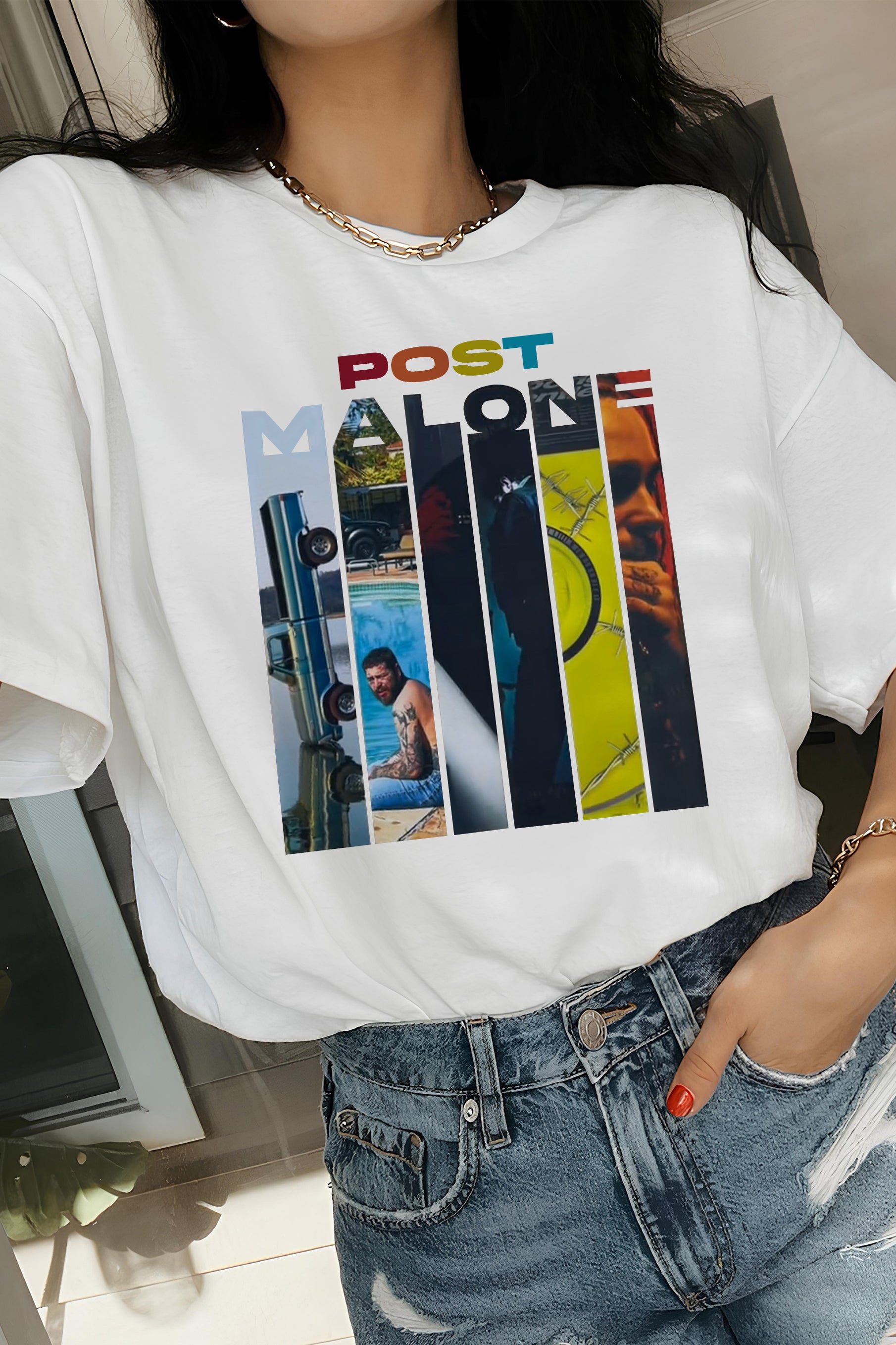 T-Shirt Post Malone Merch, Shirt Post Malone Albums For Women