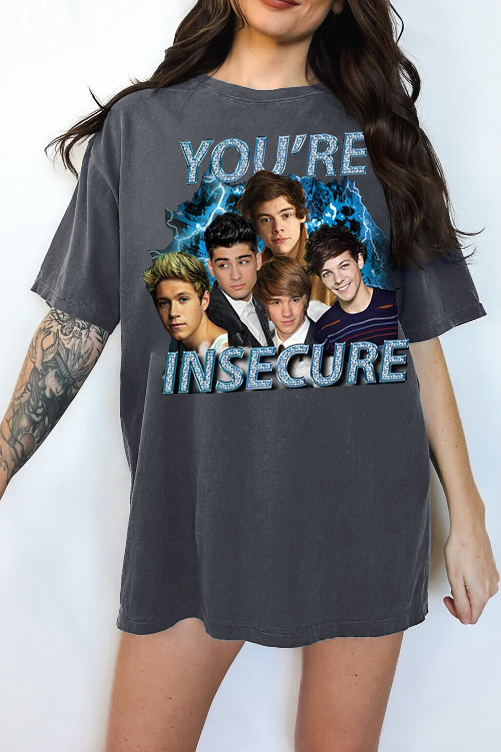 New T-Shirt One Direction Merch, Shirt One Direction You’Re Insecure For Women
