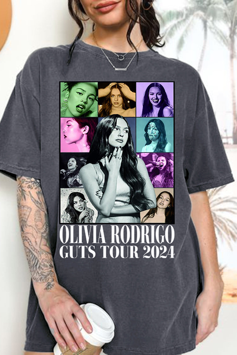 New T-Shirt Olivia Rodrigo Merch, Shirt Olivia Rodrigo Guts World Tour For Women