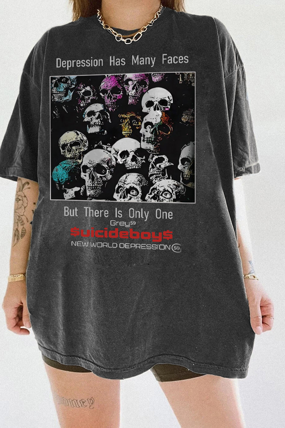 New T-Shirt New World Merch, Shirt New World Depression Suicideboys Greyday Vintage For Women