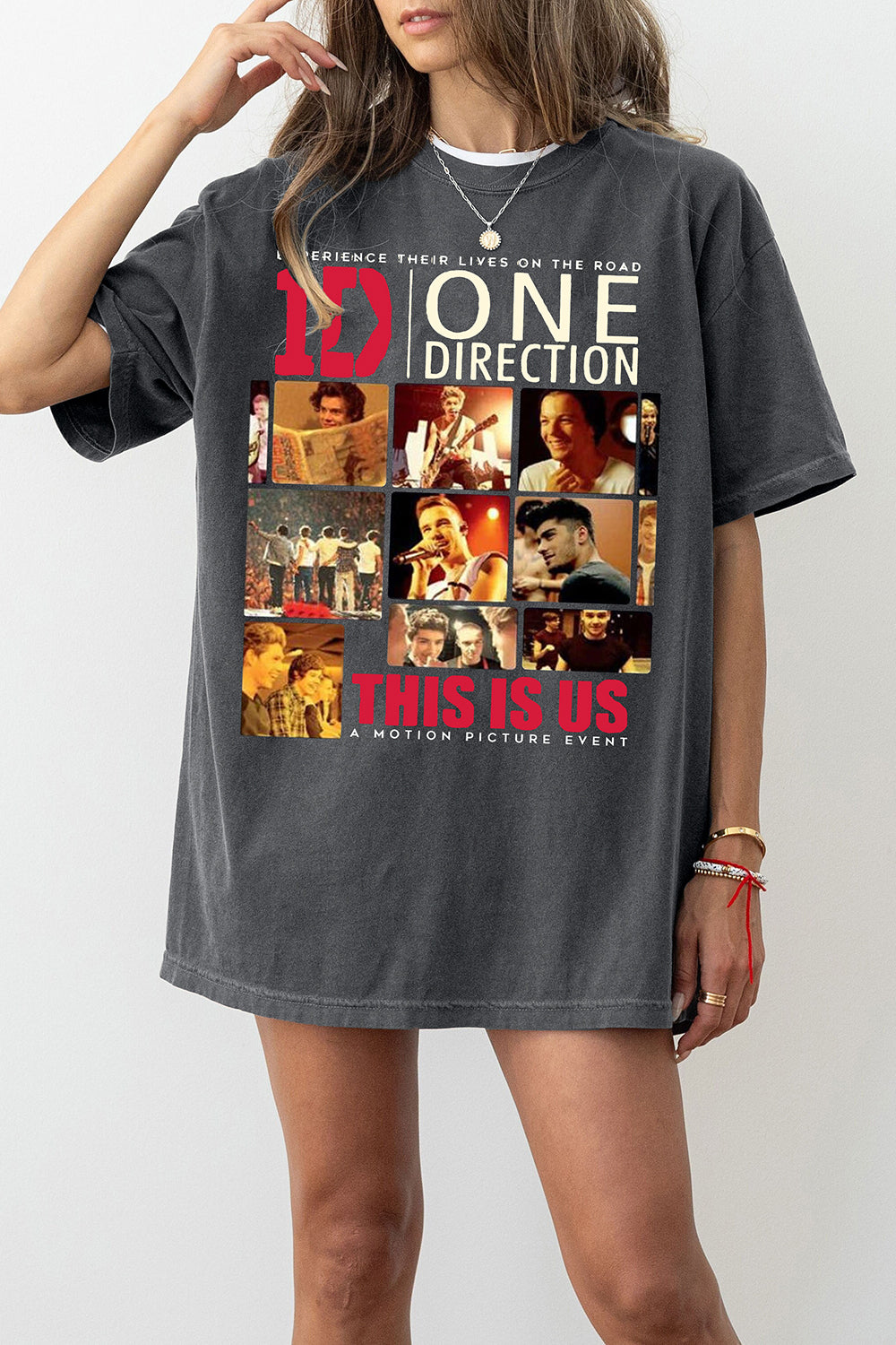 T-Shirt One Direction Merch, Shirt One Direction 1D Band Albums For Women