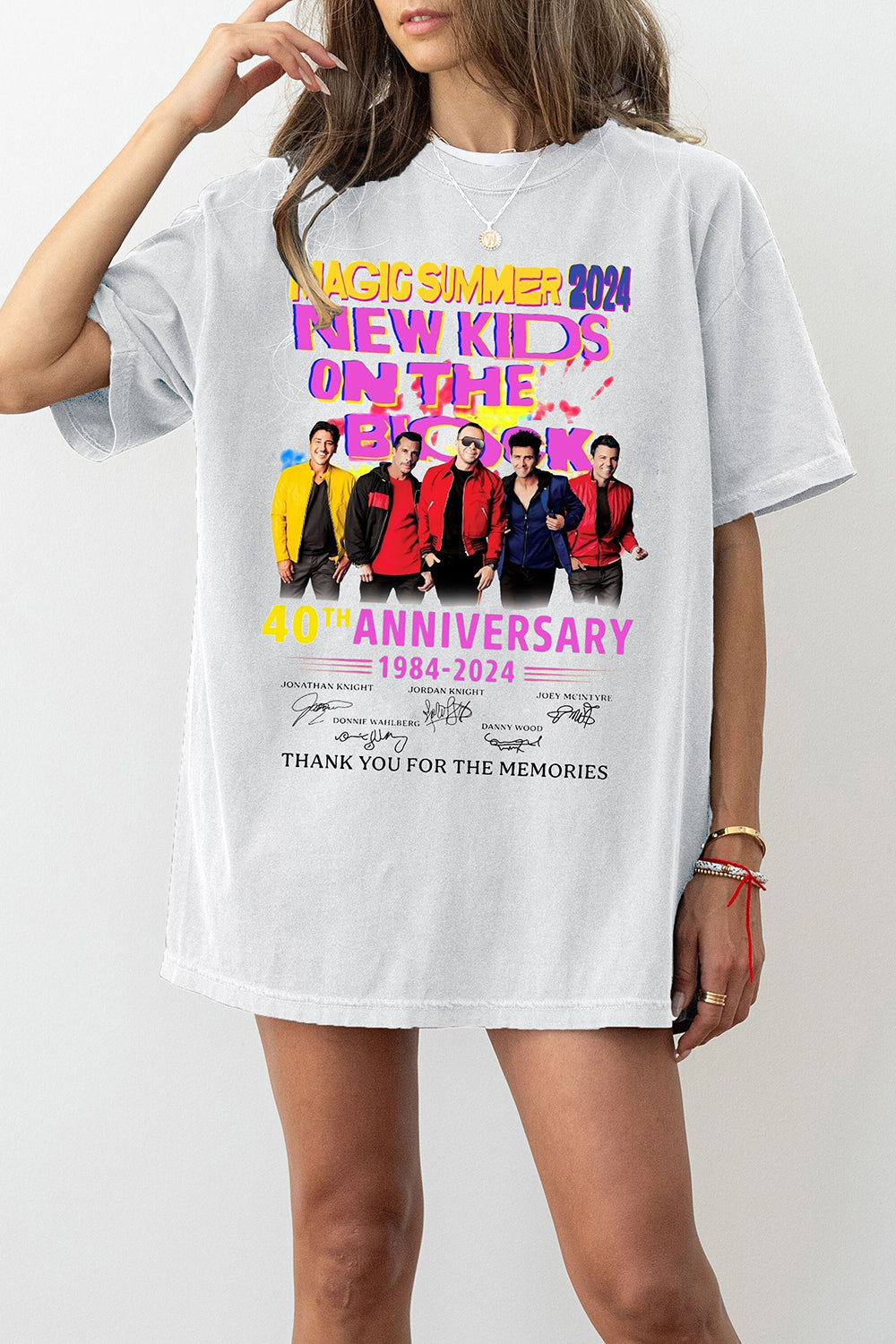 New T-Shirt Nkotb Magic Merch, Shirt Nkotb Magic Summer 2024 Graphic For Women