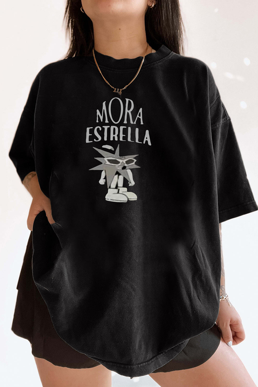 T-Shirt Mora Media Merch, Shirt Mora Media Luna Graphic For Women