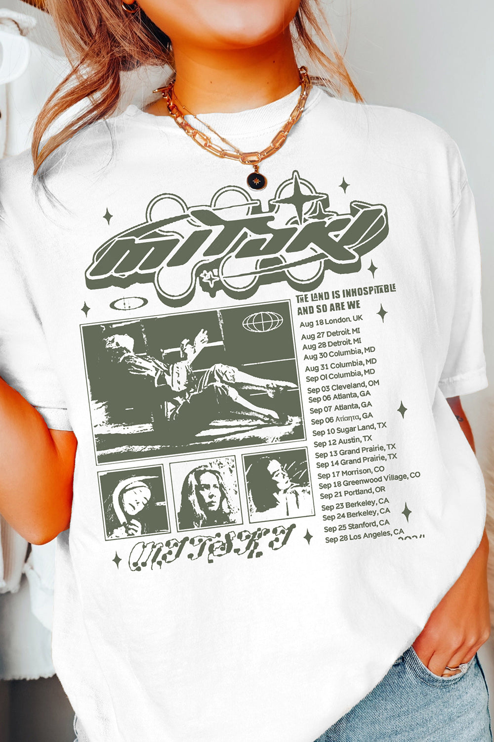 T-Shirt Mitski Lamp Merch, Shirt Mitski Lamp Tour 2024 Vinatge Graphic For Women