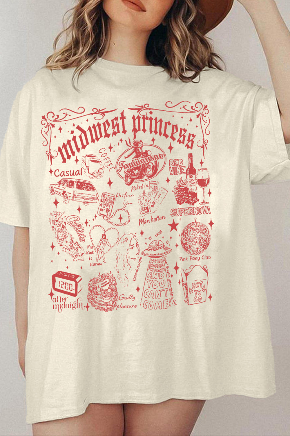 T-Shirt Midwest Princess Merch, Shirt Midwest Princess Pink Pony Club For Women