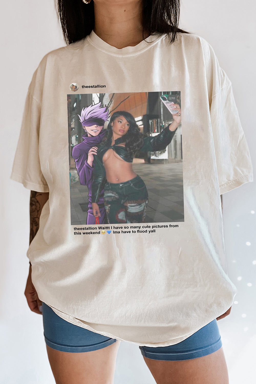 New T-Shirt Megan Thee Merch, Shirt Megan Thee Stallion Japanese Anime Graphic For Women