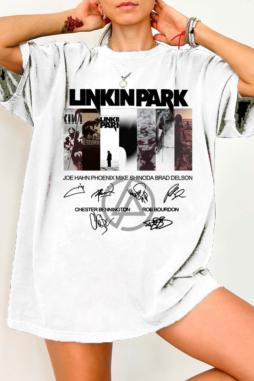 New T-Shirt Linkinpark Logo Merch, Shirt Linkinpark Logo Signatures For Women