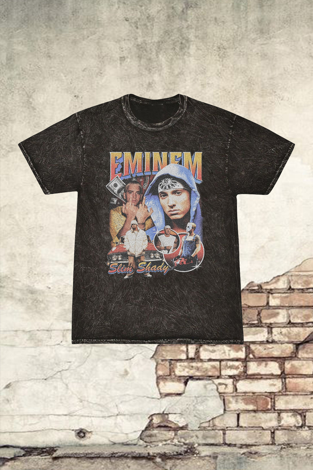 New T-Shirt Limited Eminem Merch, Shirt Limited Eminem Slim Shady Vintage Washed For Women