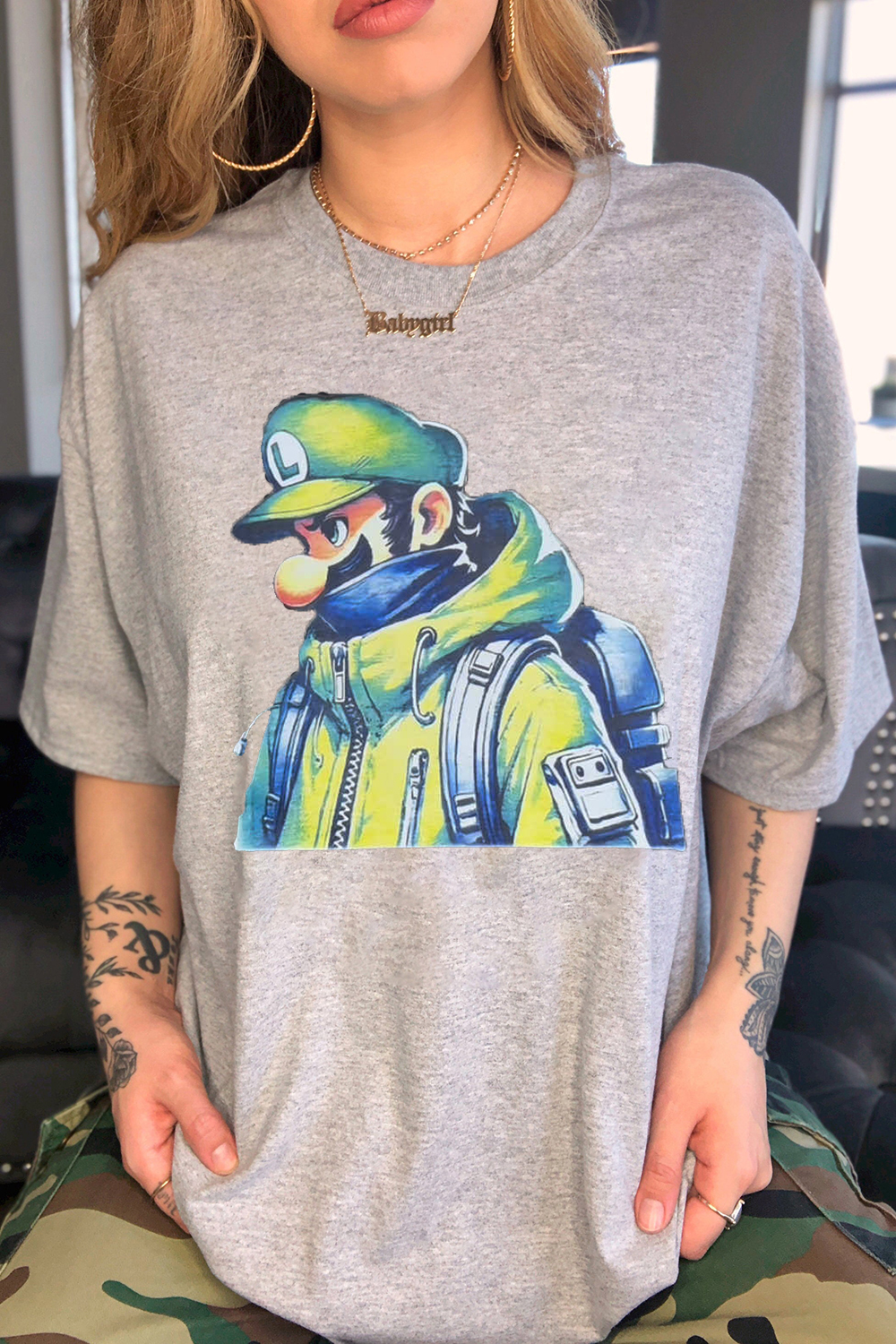 T-Shirt Luigimario Short Merch, Shirt Luigimario Short Sleeve