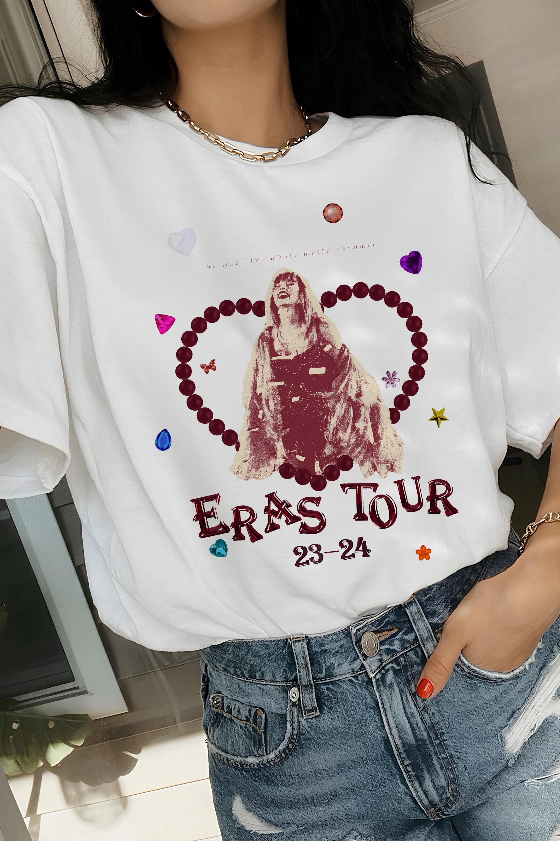 New T-Shirt Long Live Merch, Shirt Long Live The Eras Tour Ttpd Ver.1 For Women