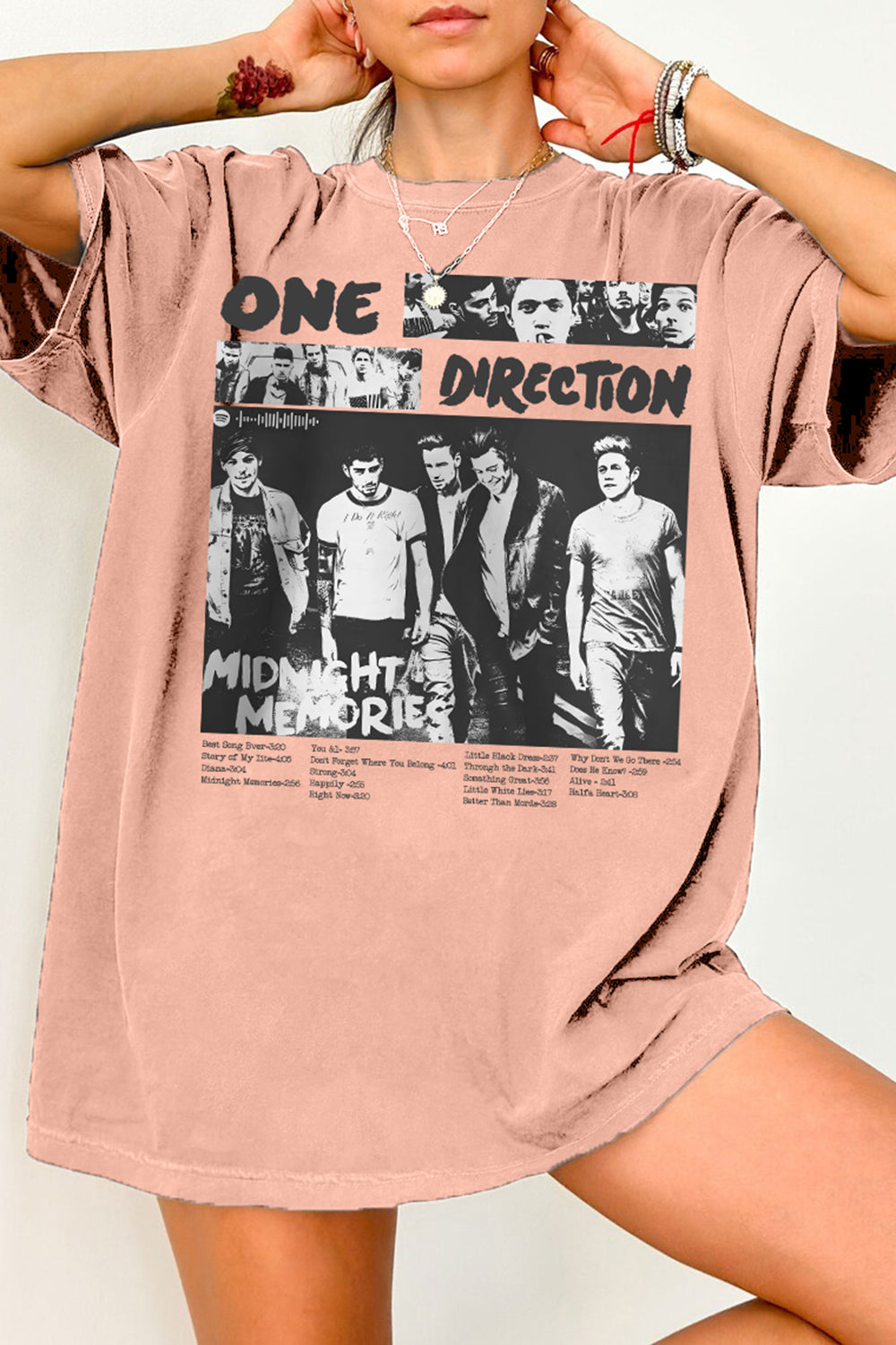 New T-Shirt Liam Payne Merch, Shirt Liam Payne Vintage Album 1D Midnight Memories Graphic For Women