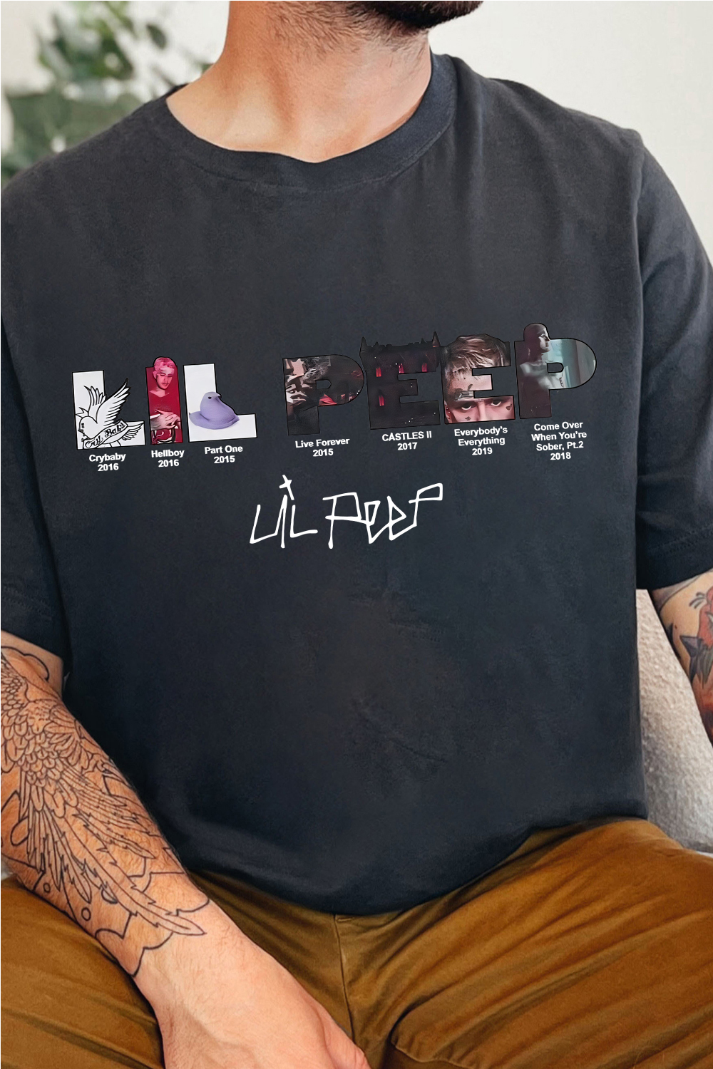 New T-Shirt Lilpeep Short Merch, Shirt Lilpeep Short Sleeve