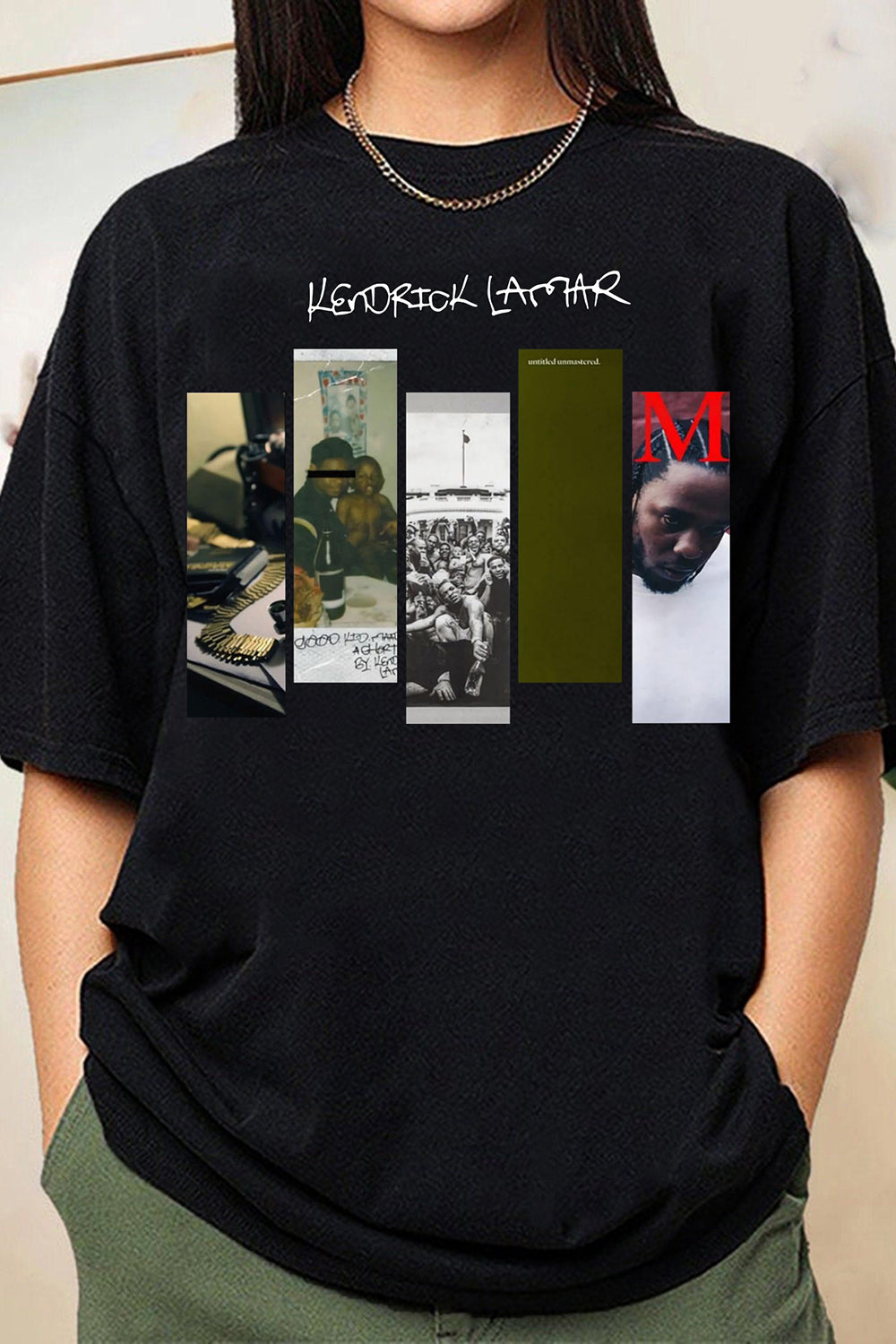 T-Shirt Kendrick Lamar Merch, Shirt Kendrick Lamar Discography Classic For Women