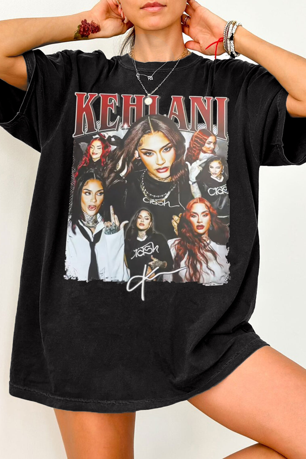 T-Shirt Kehlani Crash Merch, Shirt Kehlani Crash Tour Graphic For Women