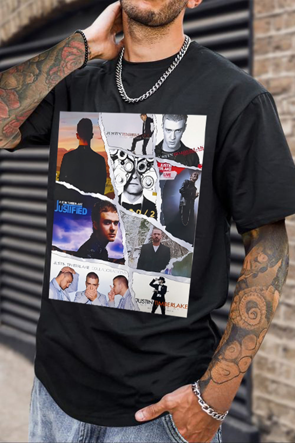 T-Shirt Justin Timberlake Merch, Shirt Justin Timberlake Lake Graphic For Men