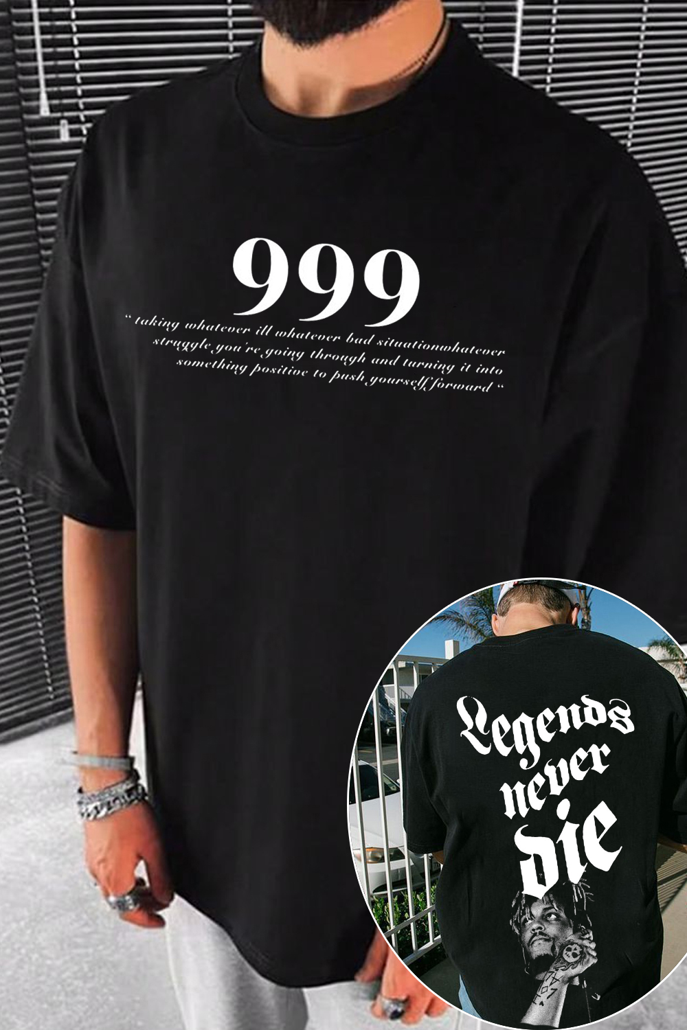 T-Shirt Juice Wrld999 Merch, Shirt Juice Wrld999 Double-Sided Printed Short-Sleeved Men'S