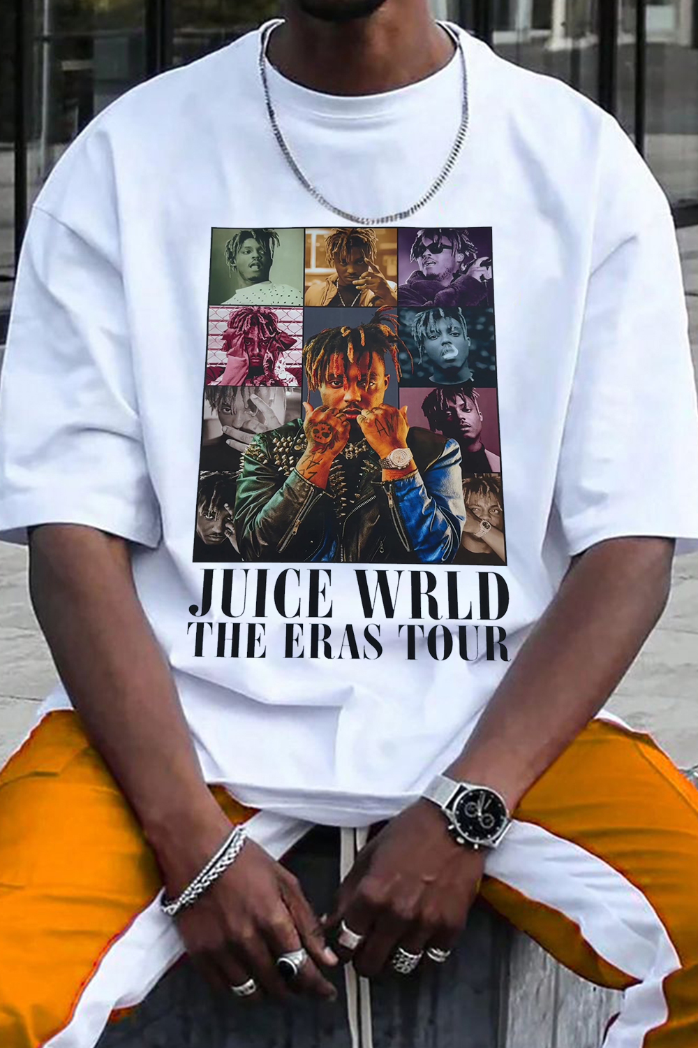 New T-Shirt Juicewrld Poster Merch, Shirt Juicewrld Poster Print Casual Short-Sleeved