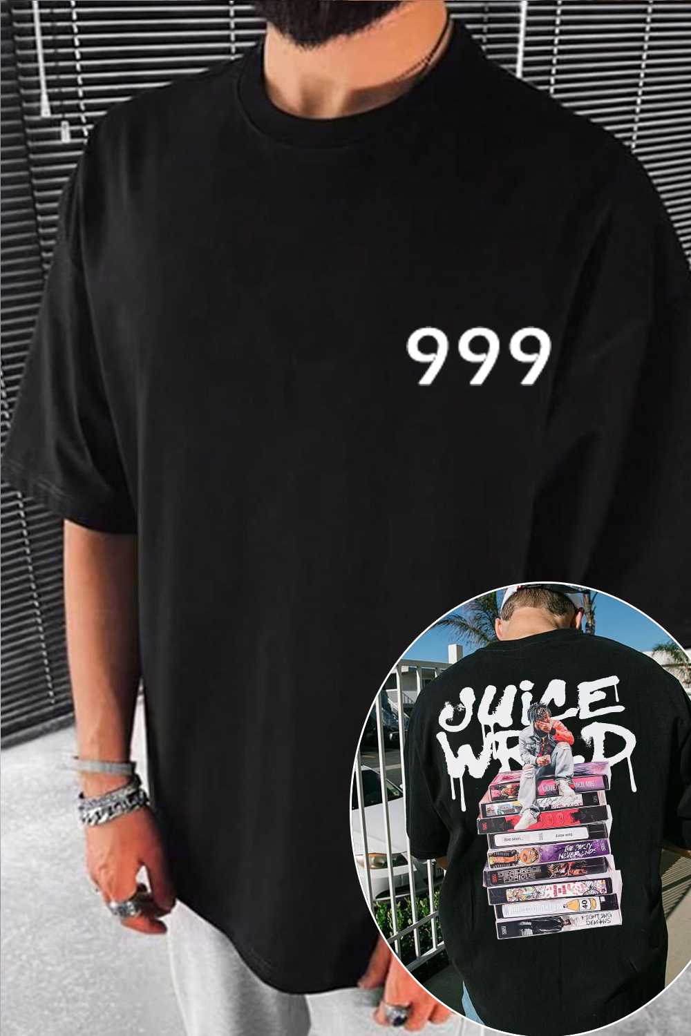 T-Shirt Juicewrld 999 Merch, Shirt Juicewrld 999 Round Neck Men'S
