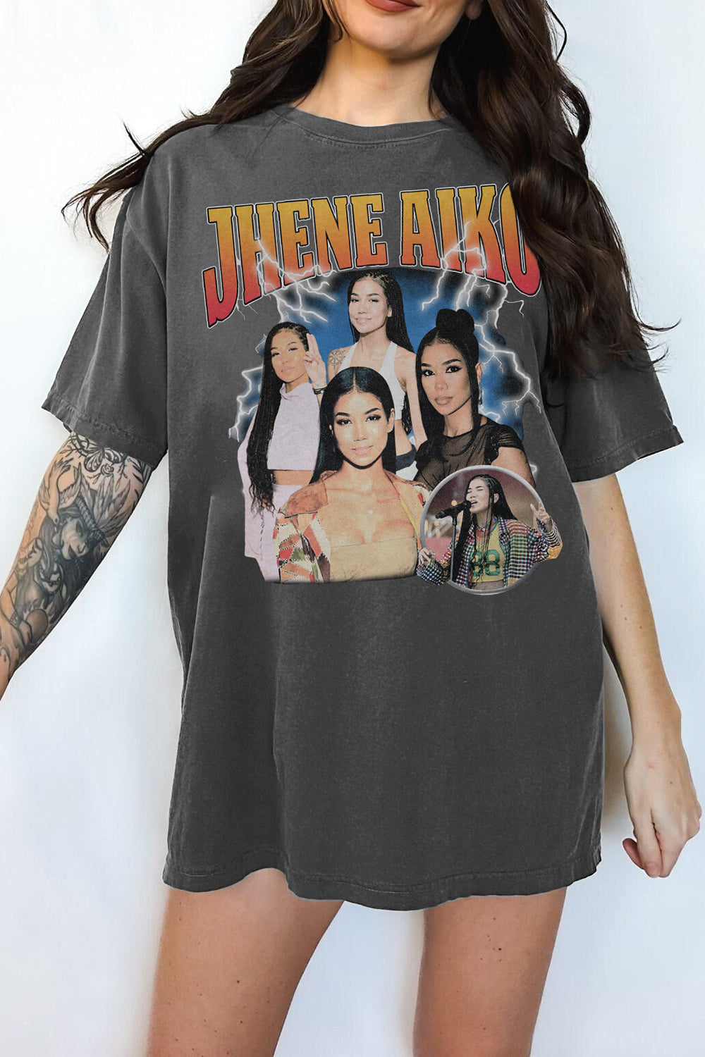 T-Shirt Jhene Aiko Merch, Shirt Jhene Aiko 90S Retro Graphic For Women