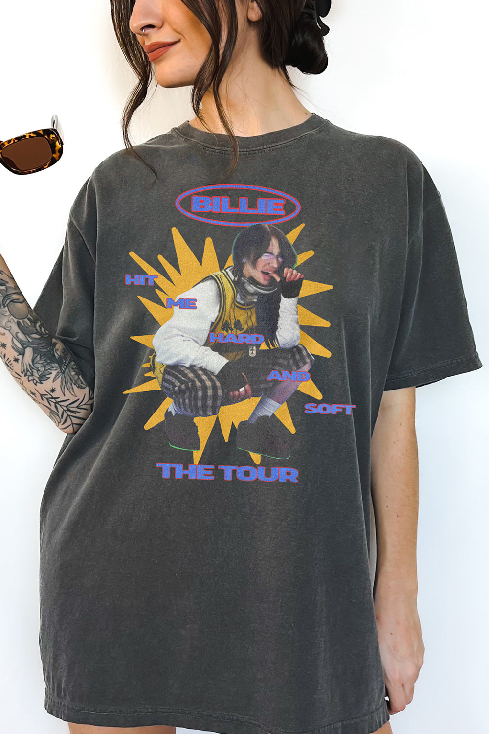 T-Shirt Hit Me Merch, Shirt Hit Me Hard And Soft For Women