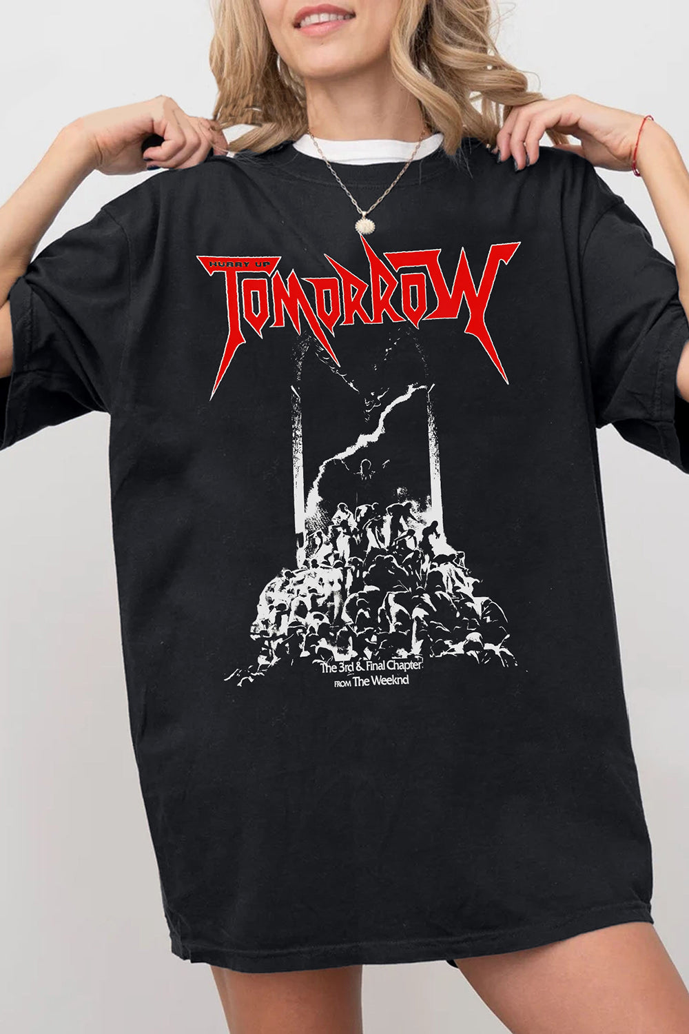 New T-Shirt Hurry Up Merch, Shirt Hurry Up Tomorrow The Weeknd Merch For Women