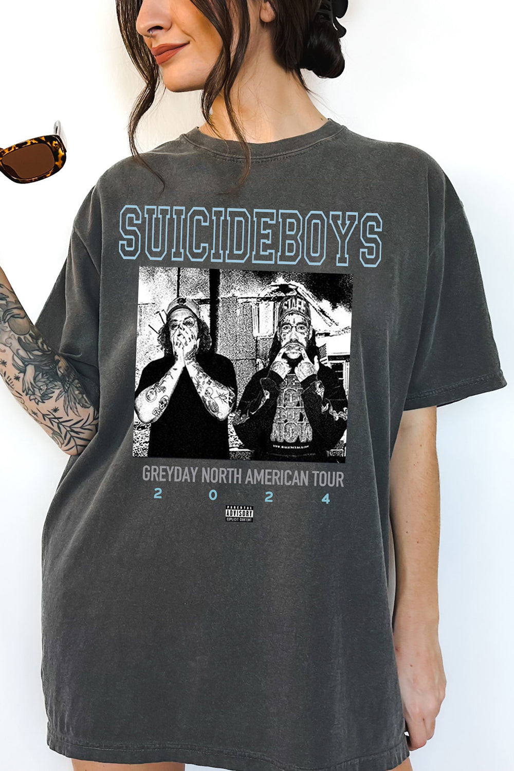 T-Shirt Greyday 2024 Merch, Shirt Greyday 2024 Suicideboys Hip-Hop Vintage For Women