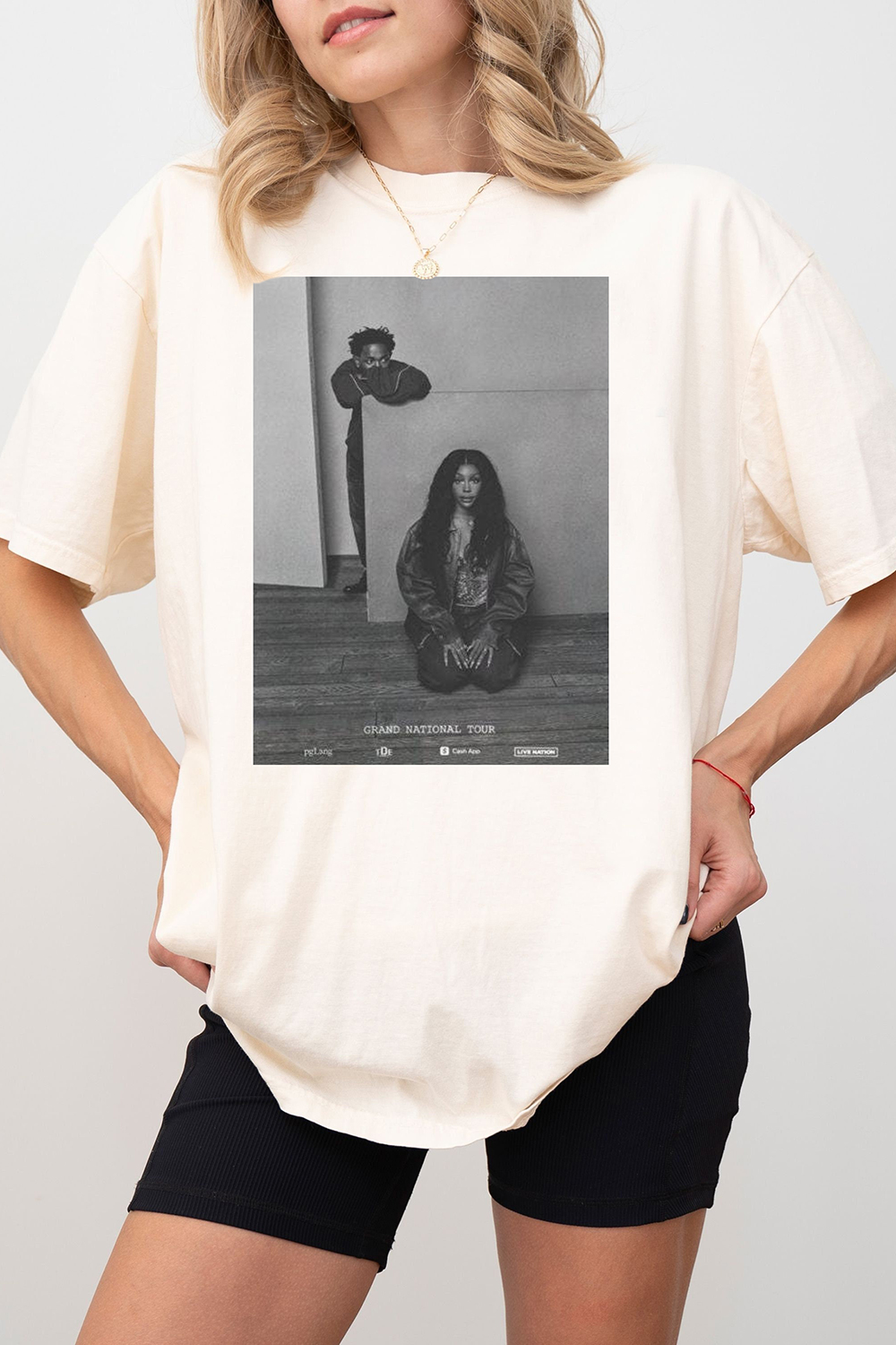 New T-Shirt Grand National Merch, Shirt Grand National Tour Merch Kendrick Lamar Sza For Women