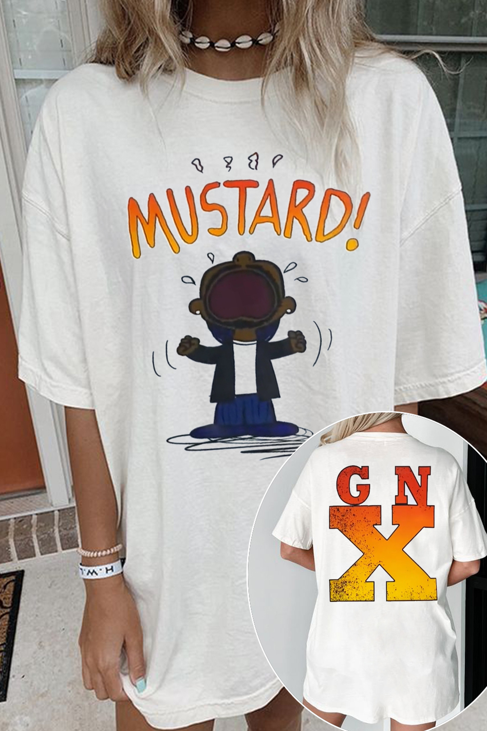 T-Shirt Gnx Double-Sided Merch, Shirt Gnx Double-Sided Printed Women'S Short-Sleeved