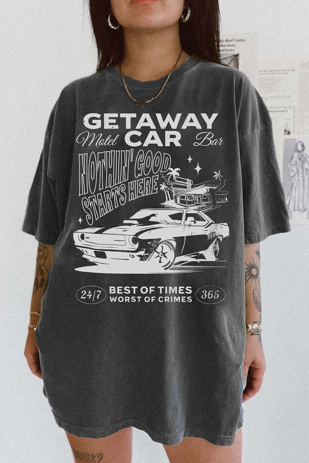 New T-Shirt Getaway Car Merch, Shirt Getaway Car Ts Merch For Women