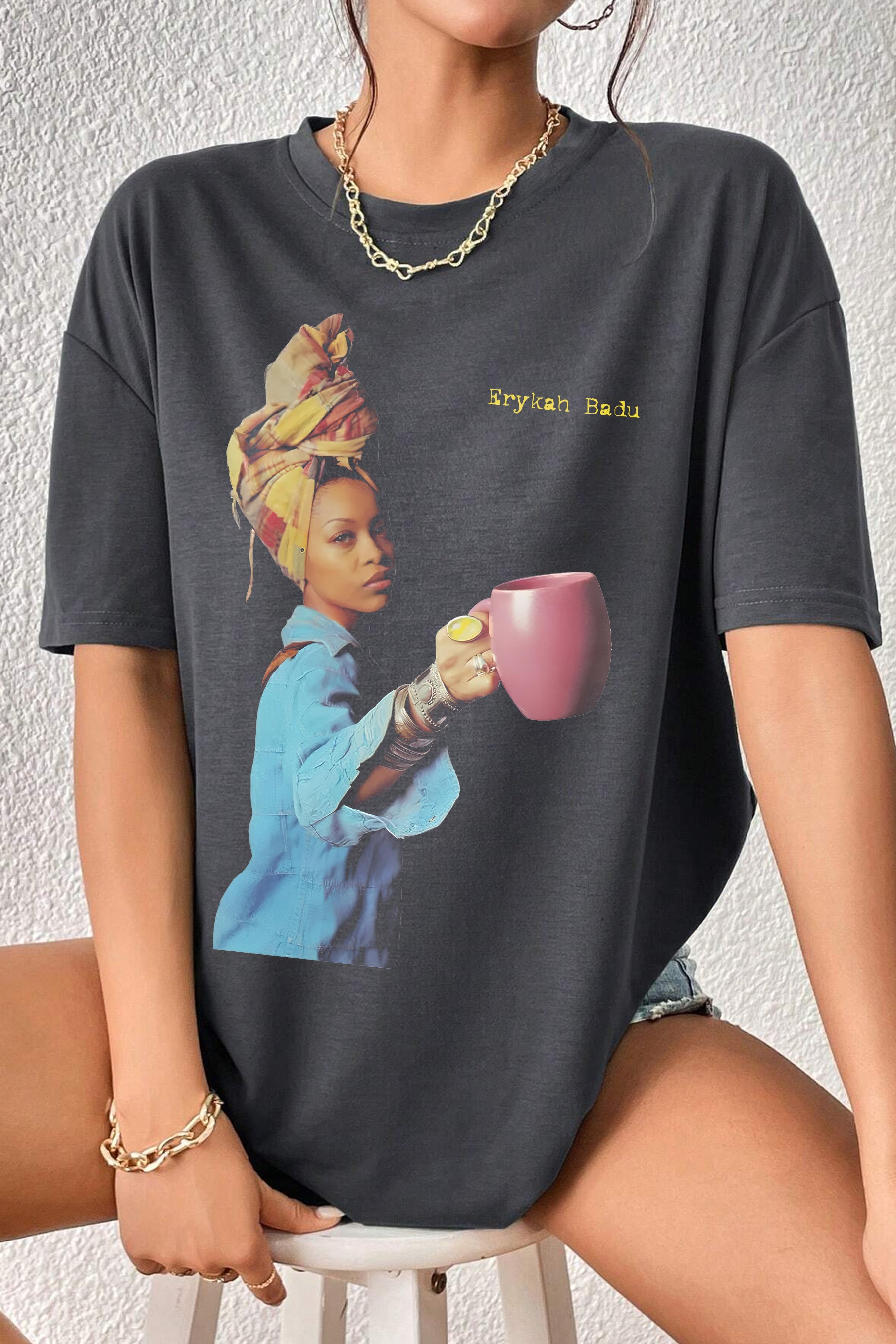 T-Shirt Erykah Badu Merch, Shirt Erykah Badu Unfollow Me Album For Women