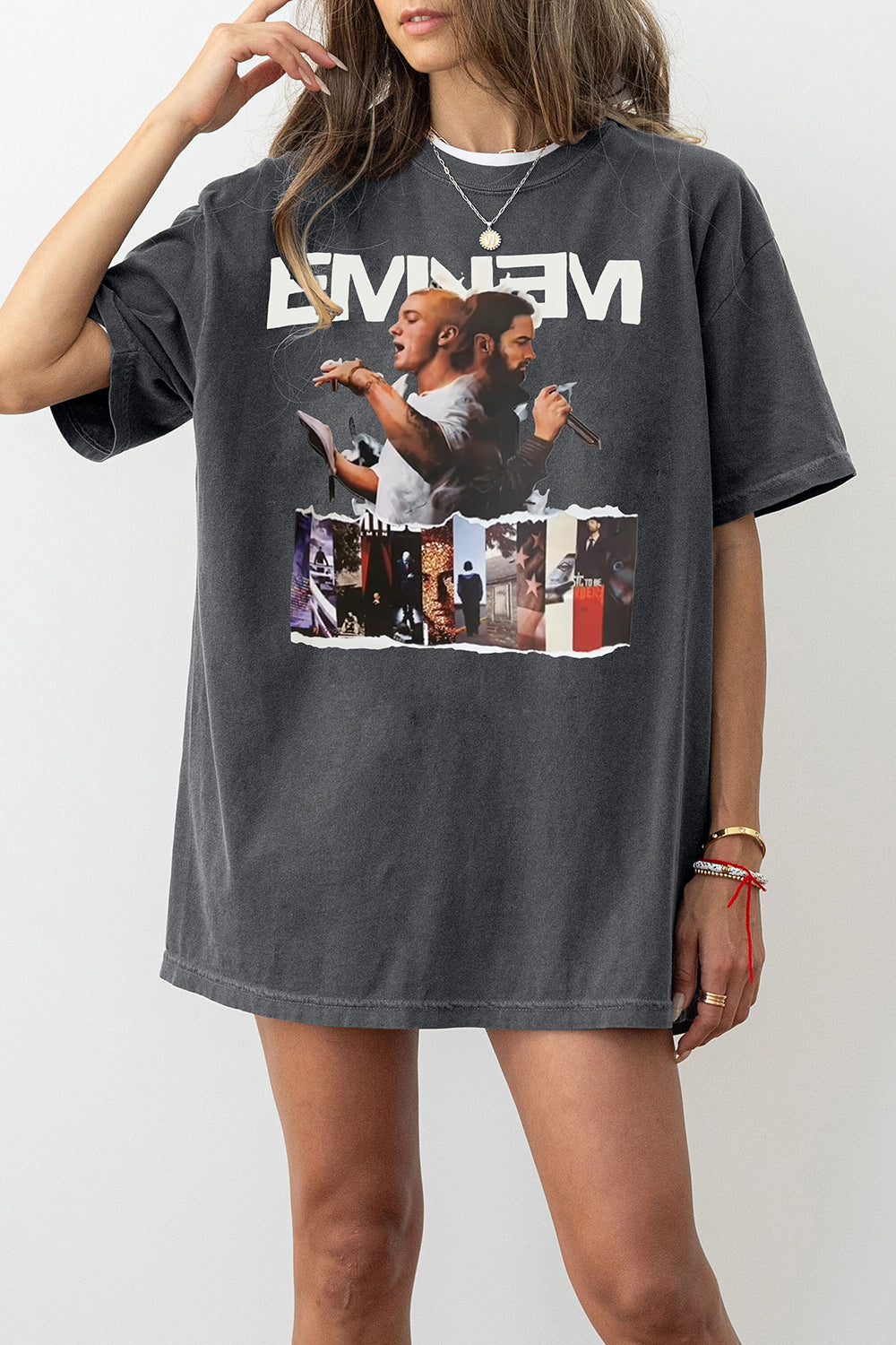 New T-Shirt Eminem Album Merch, Shirt Eminem Album Letter For Women