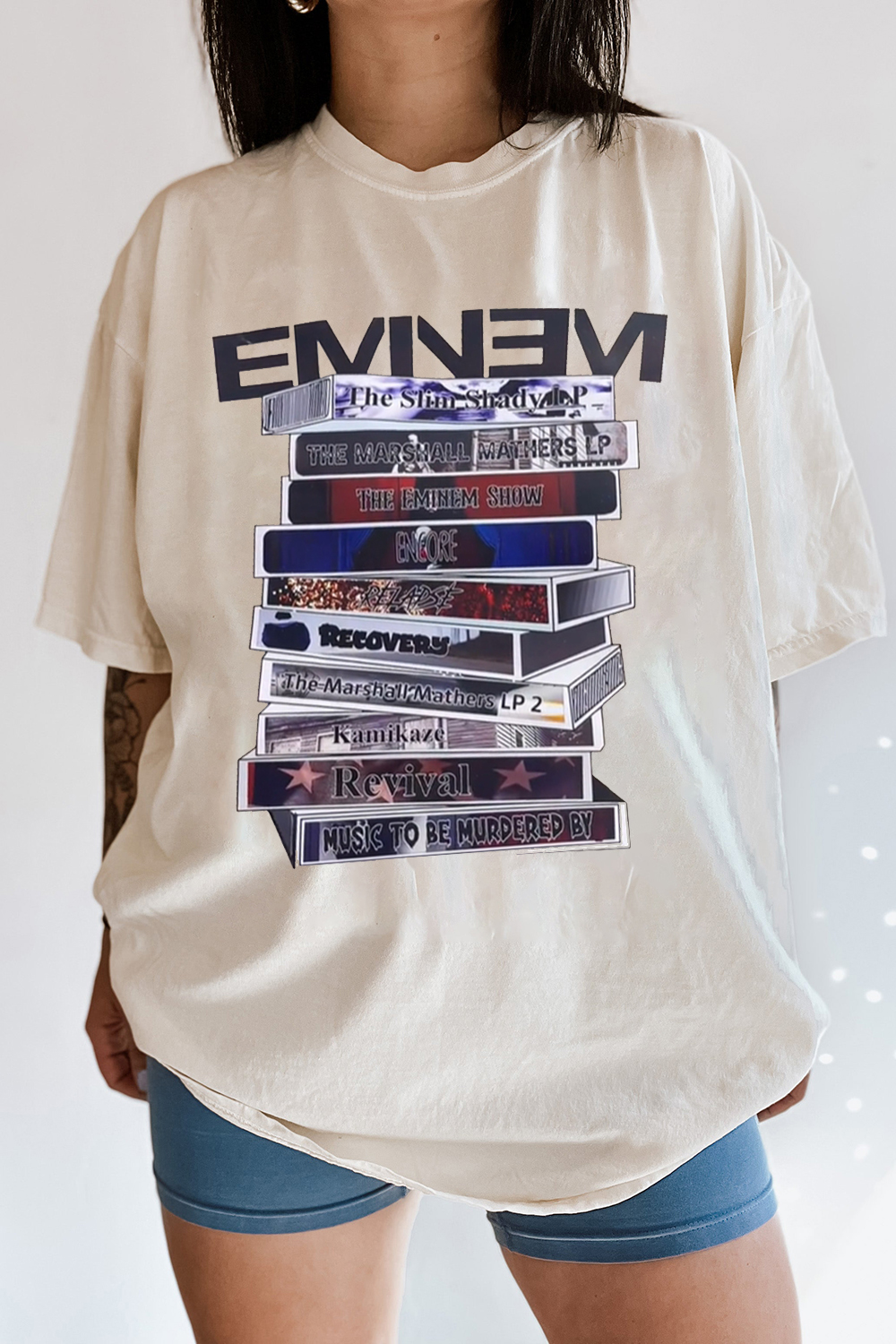 T-Shirt Eminem Album Merch, Shirt Eminem Album Short Sleeve