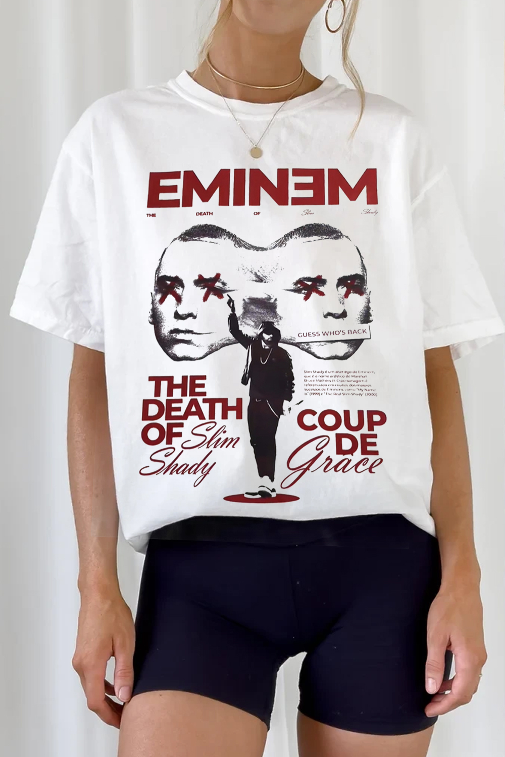 New T-Shirt Eminem Letter Merch, Shirt Eminem Letter