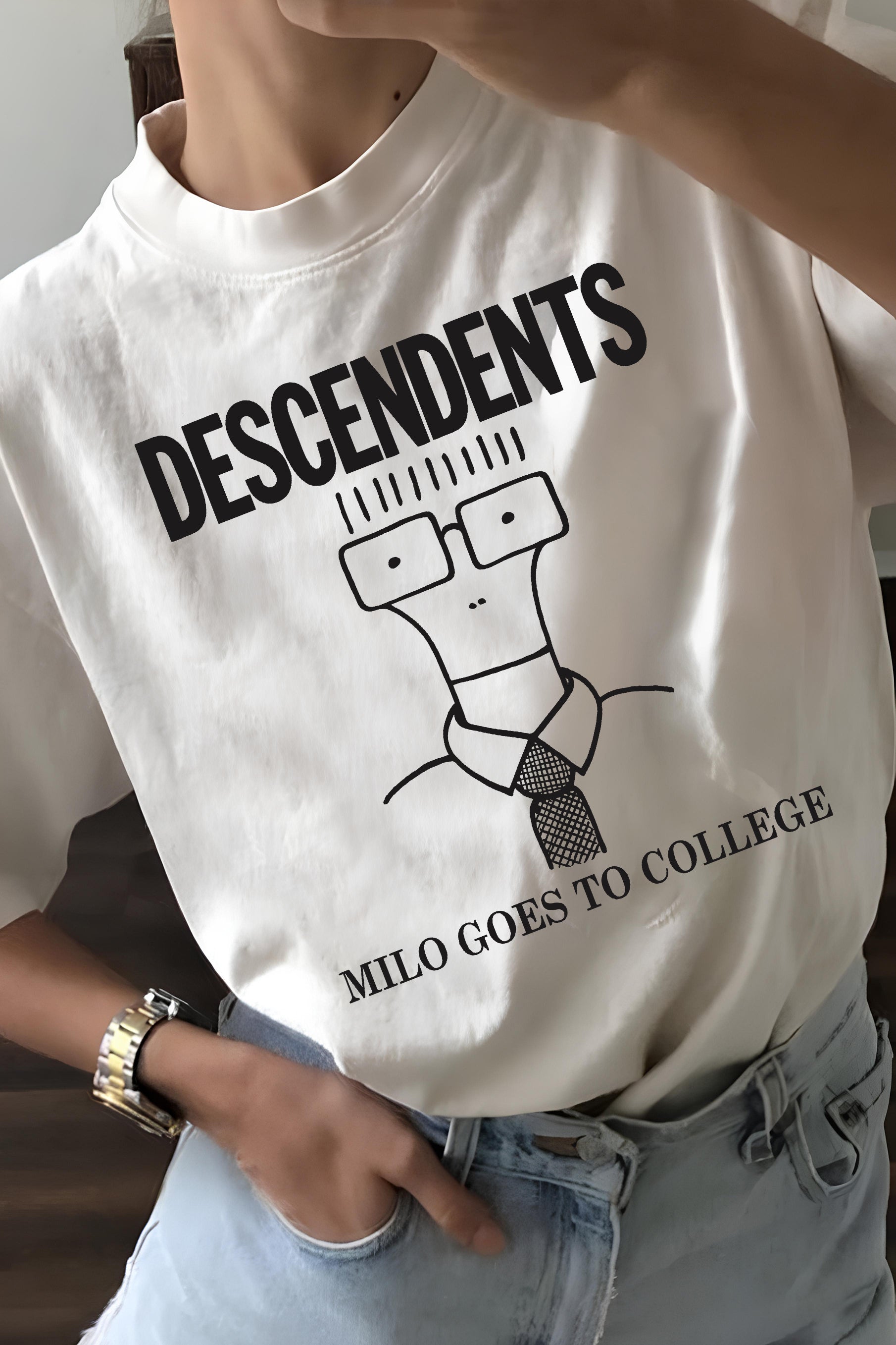 T-Shirt Descendents Milo Merch, Shirt Descendents Milo Goes To School For Women