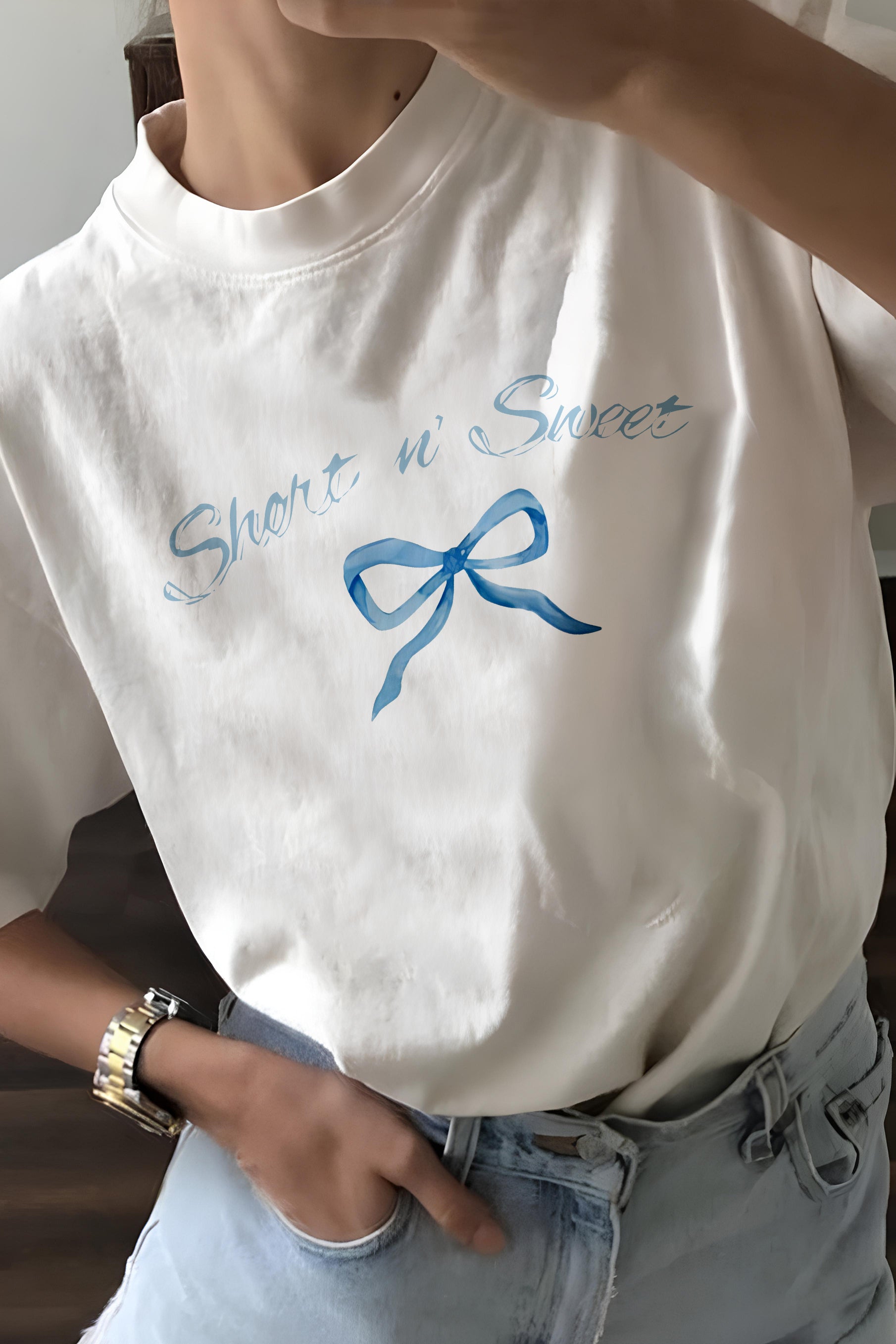 T-Shirt Cute Bow Merch, Shirt Cute Bow Sabrina For Women