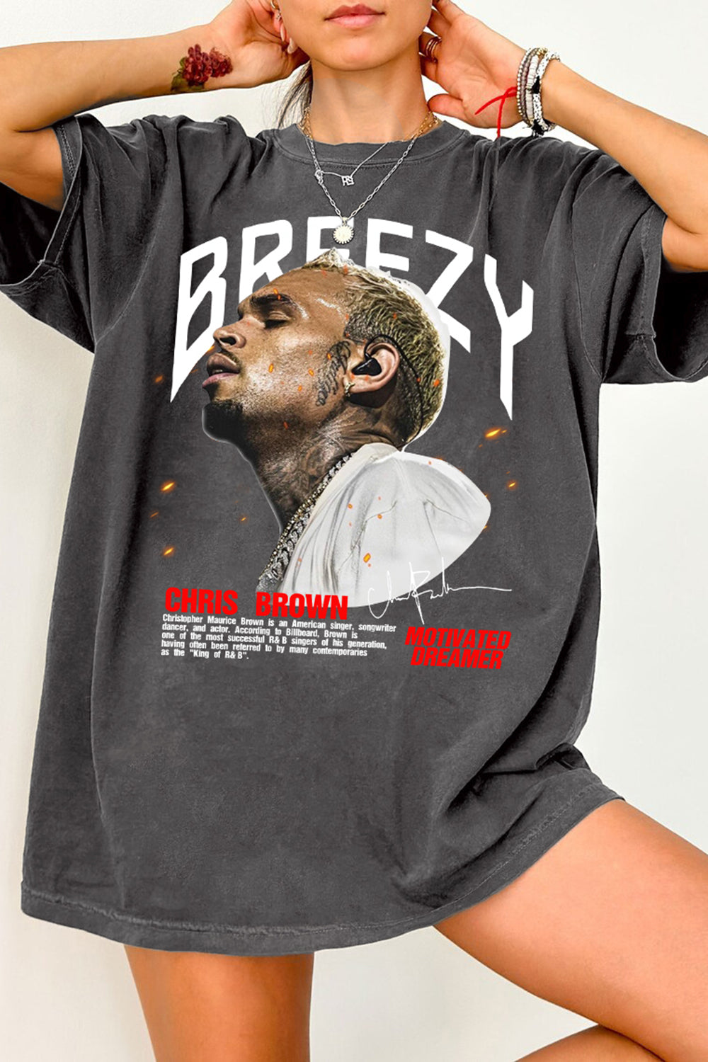 T-Shirt Chris Brown Merch, Shirt Chris Brown 11 11 Tour 2024 For Women