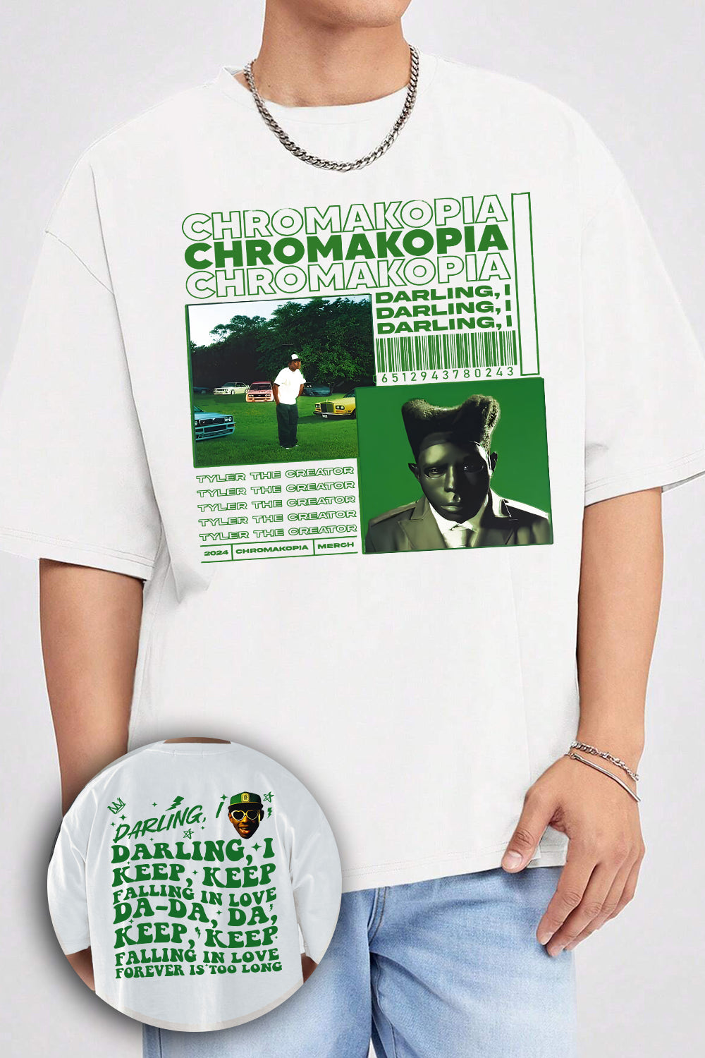 T-Shirt Chromakopia The Merch, Shirt Chromakopia The World Tour Tyler For Men