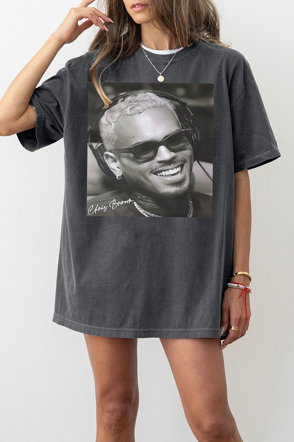 New T-Shirt Chris Brown Merch, Shirt Chris Brown Graphic For Women