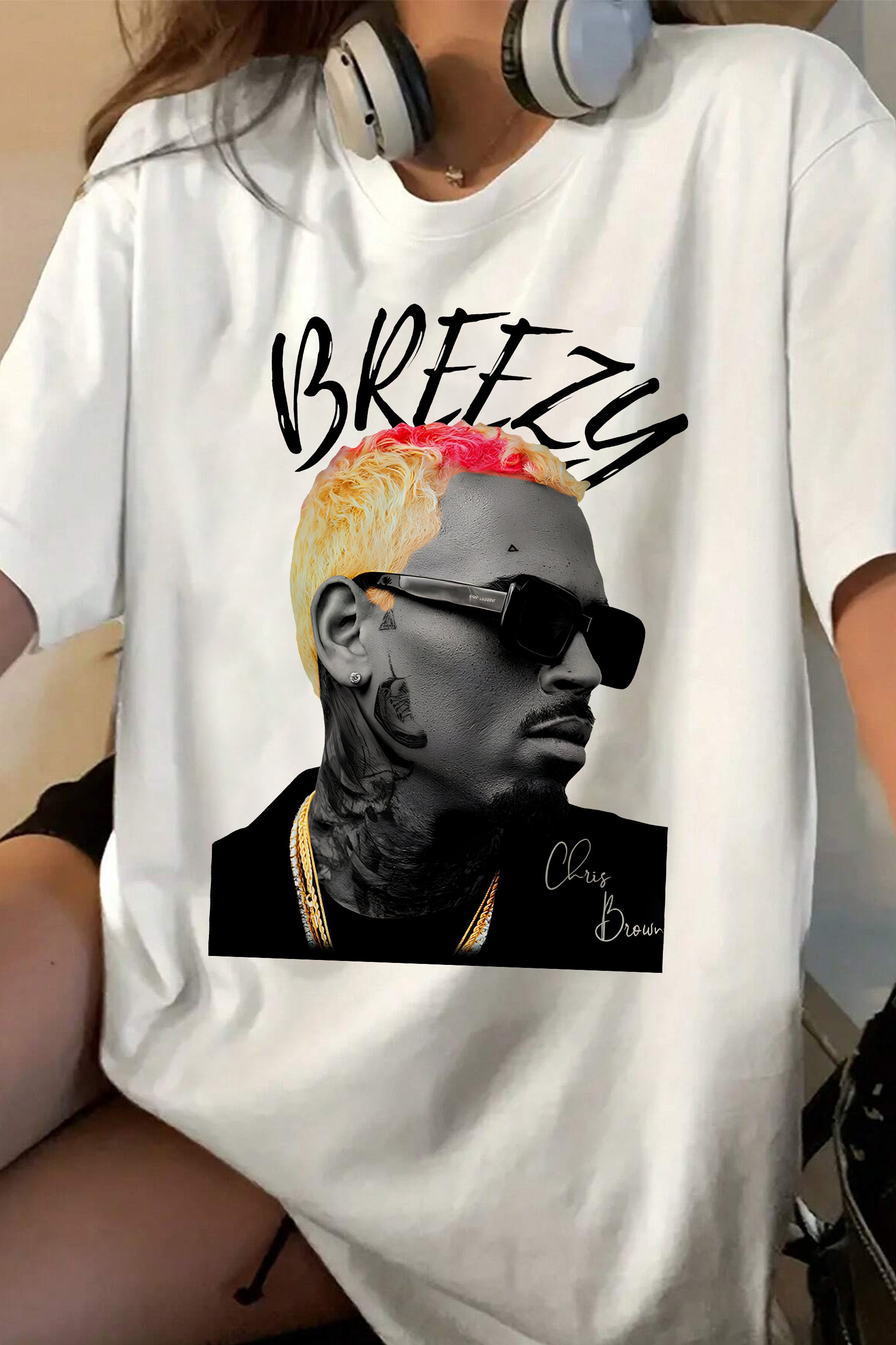 T-Shirt Chris Brown Merch, Shirt Chris Brown For Women