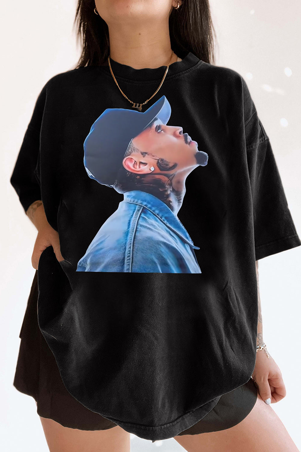 T-Shirt Chris Brown Merch, Shirt Chris Brown Breezy Concert For Women