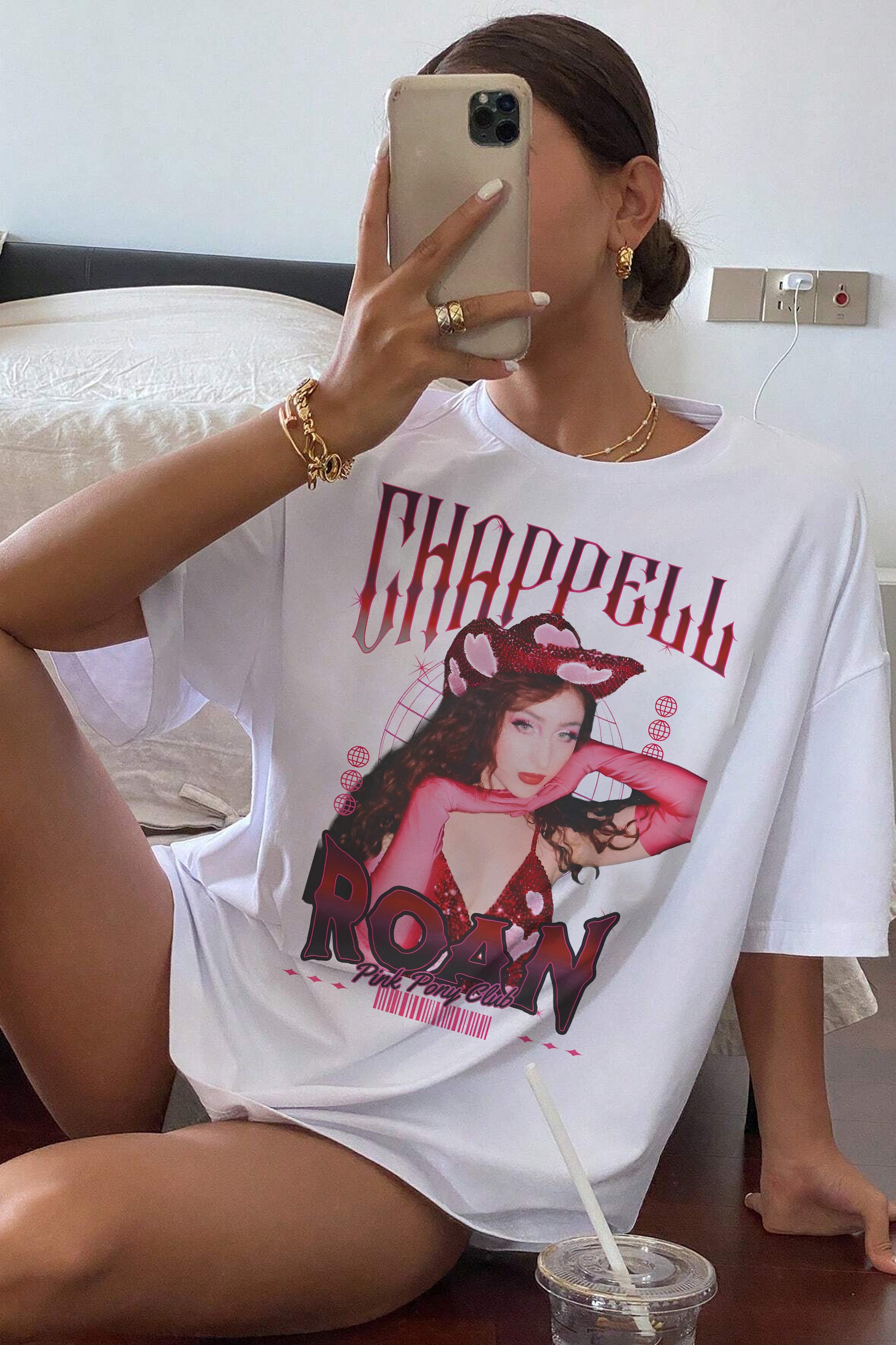 T-Shirt Chappell Pink Merch, Shirt Chappell Pink Pony Club For Women