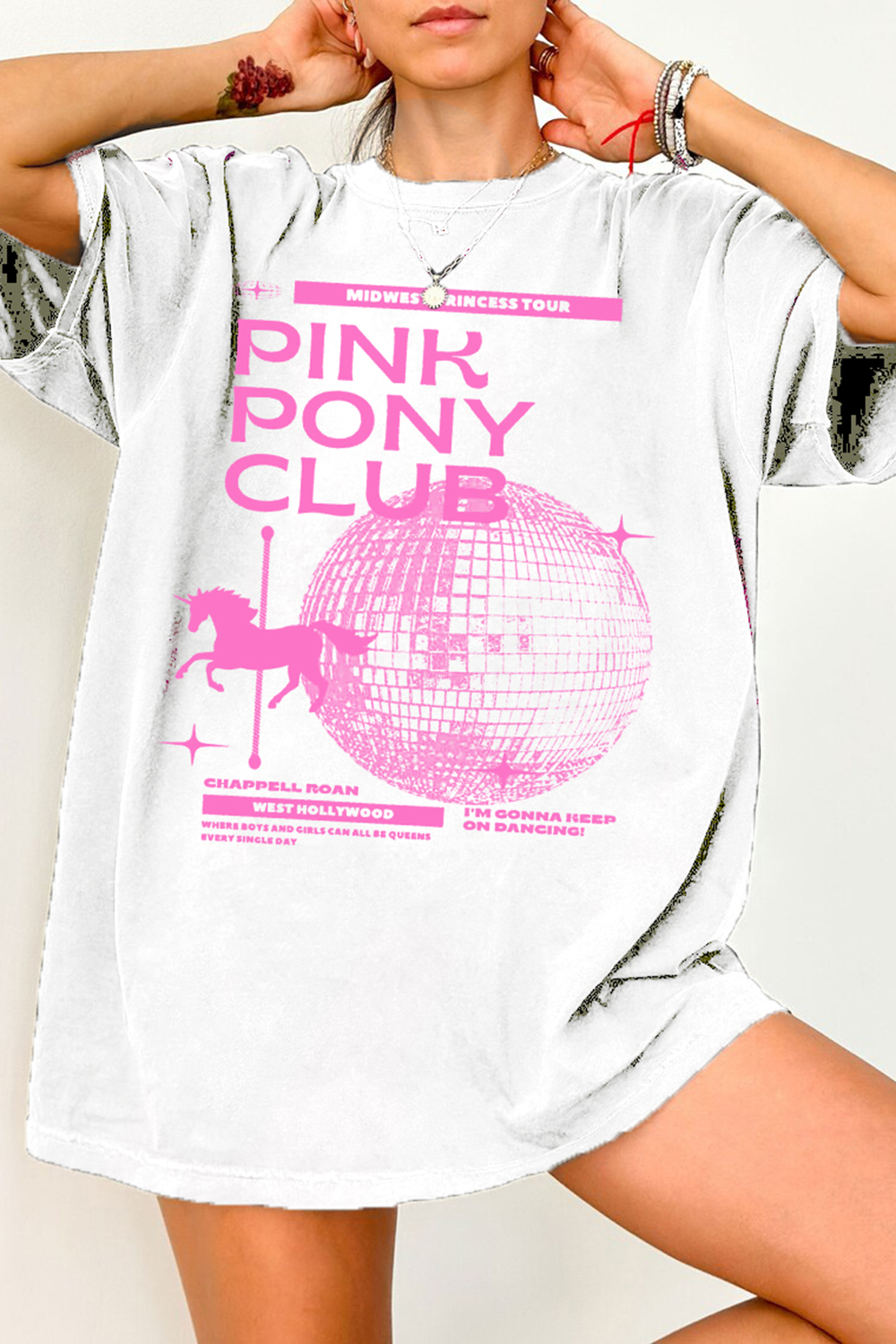 New T-Shirt Chappell Roan Merch, Shirt Chappell Roan Pink Pony Club Lgbt For Women