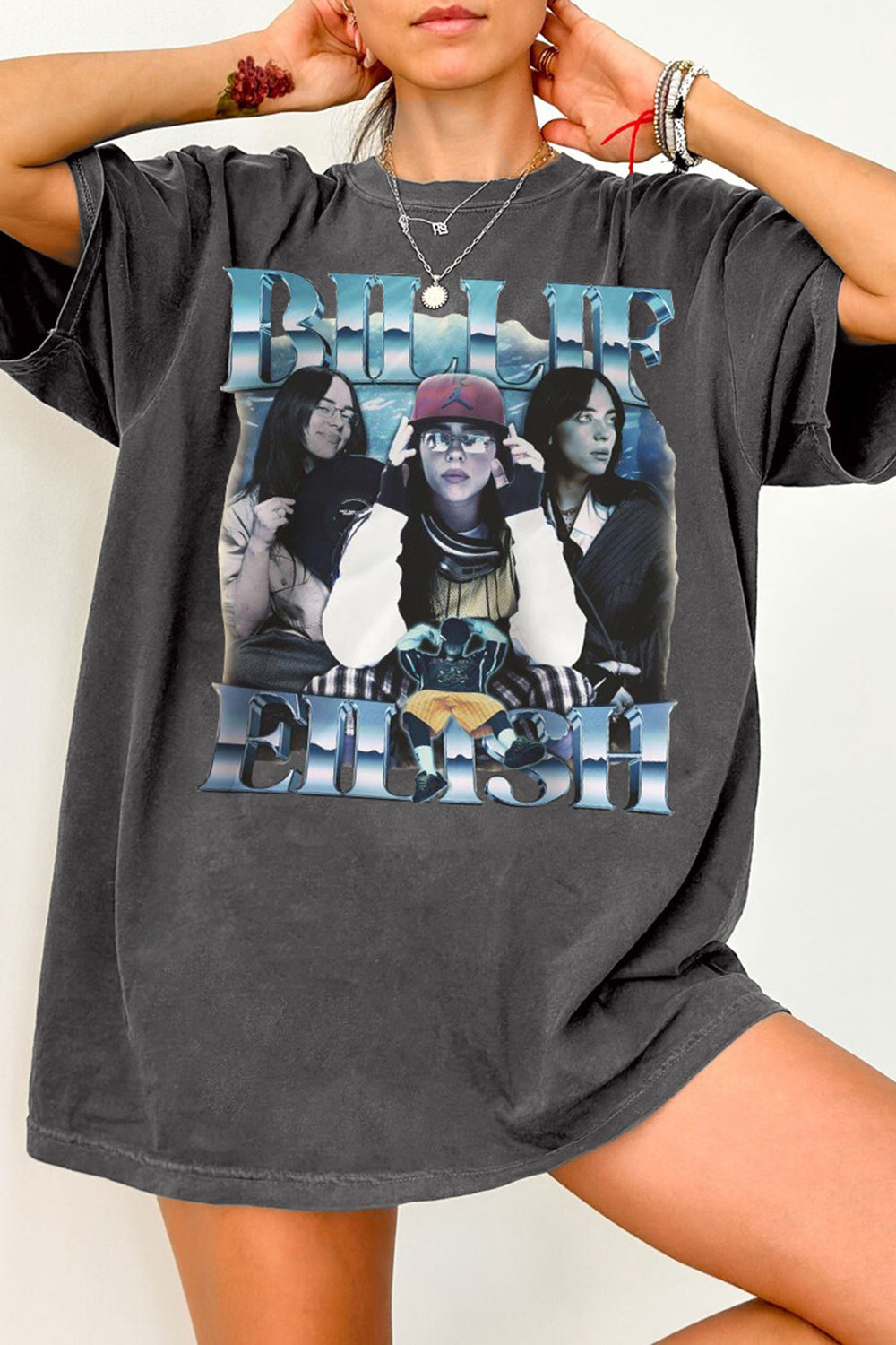 New T-Shirt Billie Eilish Merch, Shirt Billie Eilish Vintage 90S Hit Me Hard And Soft 2024 Tour For Women