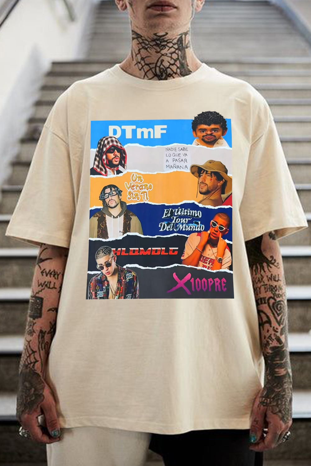 T-Shirt Badbunny New Merch, Shirt Badbunny New Album Short Sleeve