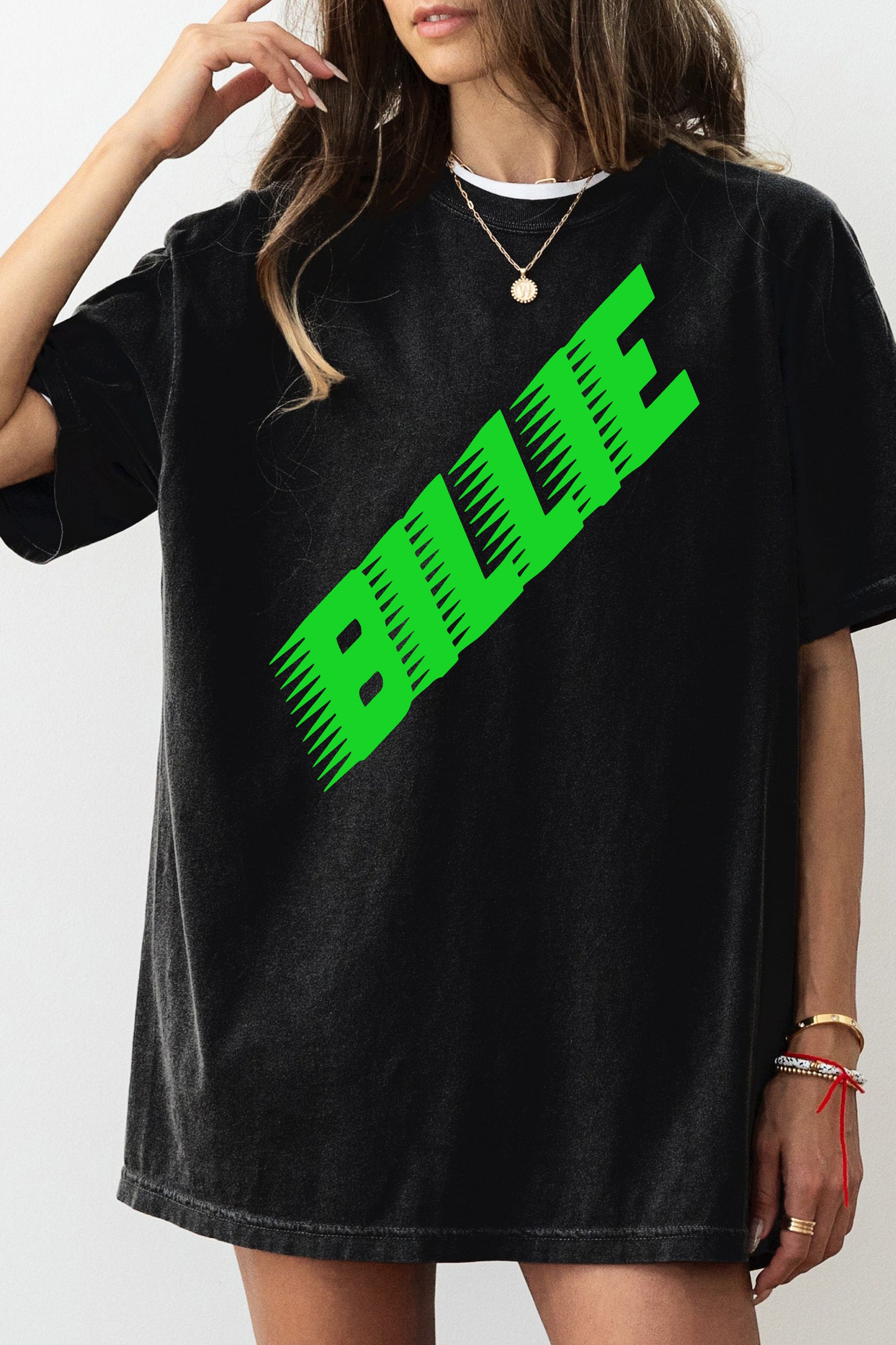 New T-Shirt Billie Eilish Merch, Shirt Billie Eilish Blohsh Graffiti For Women