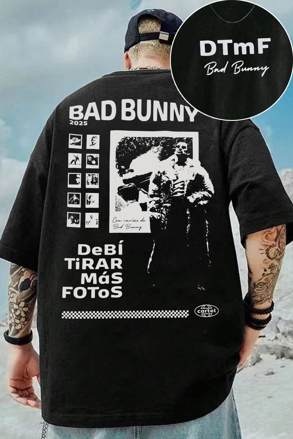New T-Shirt Bad Bunny Merch, Shirt Bad Bunny Most Wanted Tour For Men
