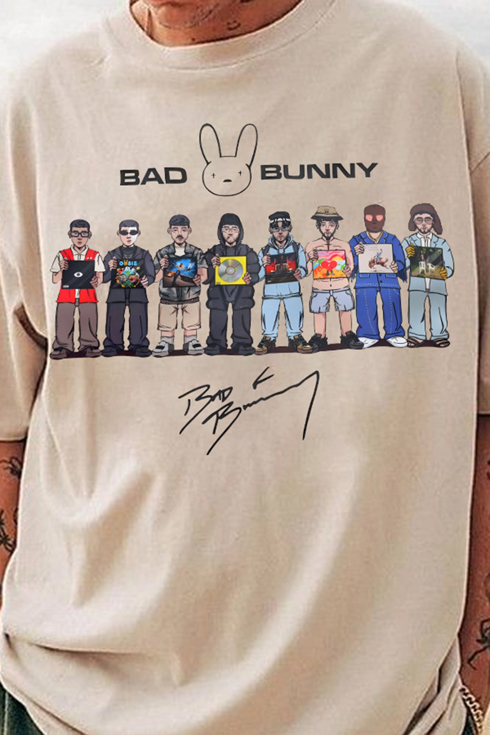 New T-Shirt Bad Bunny Merch, Shirt Bad Bunny Dtmf Album Merch For Men